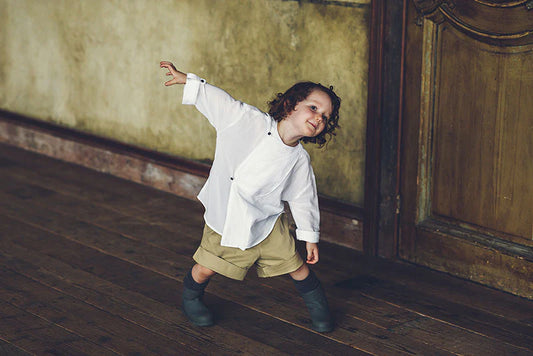 shirts 1 bosom white白色開領襯衫