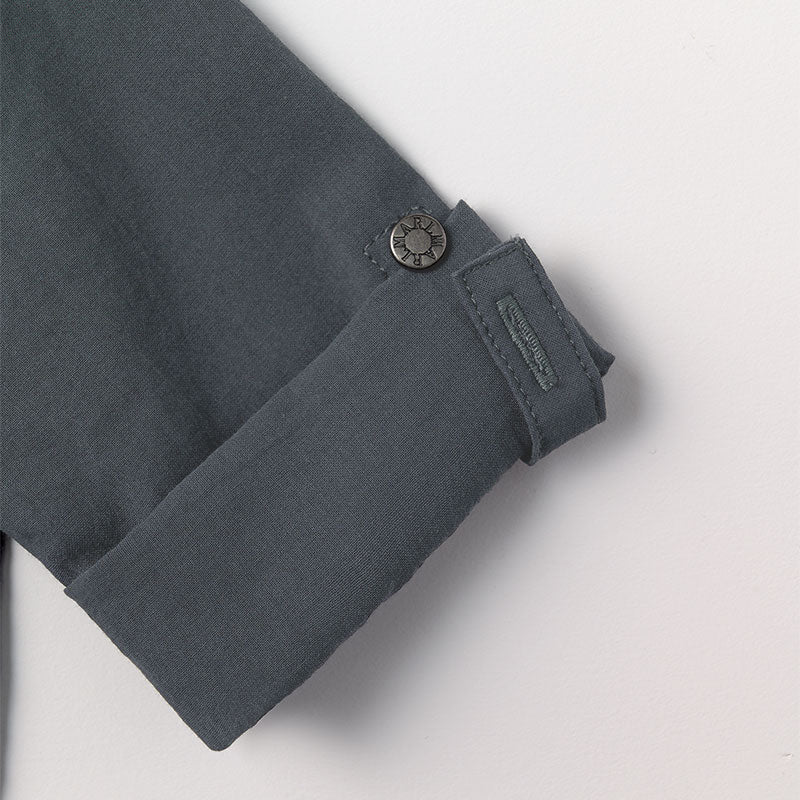 shirts 3 bosom navy開領襯衫