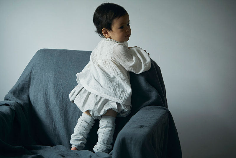 leg warmers 4 graph blue棉質保暖腿套0-2歲