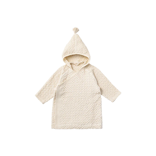 Organic hooded bathrobe多用途華夫格兒童浴袍三色1~4歲
