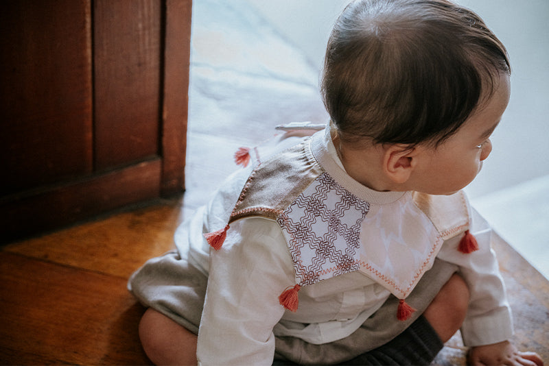 BIB/grid 2 piece poppy