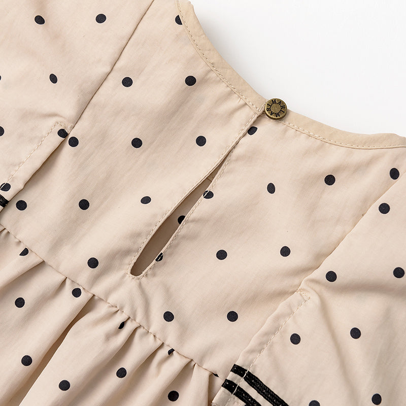 paddle dress 3 pindot 米色波點水手風連身裙