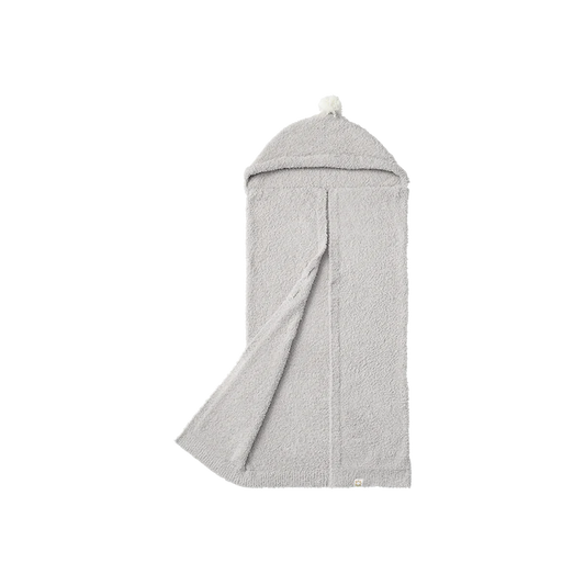 Organic hooded blanket 2 ice grey灰色多用途多功能嬰兒毯
