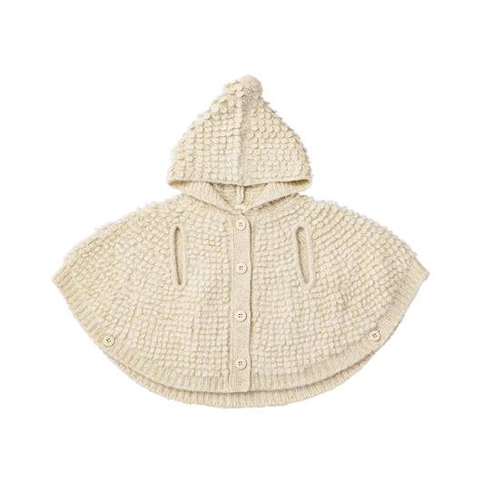 polka 1 ecru斗篷針織外套嬰兒至3歲