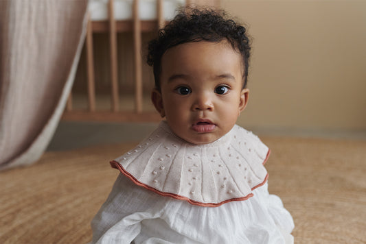 BIB/amu 2 uki beni有機棉針織口水巾日本製造