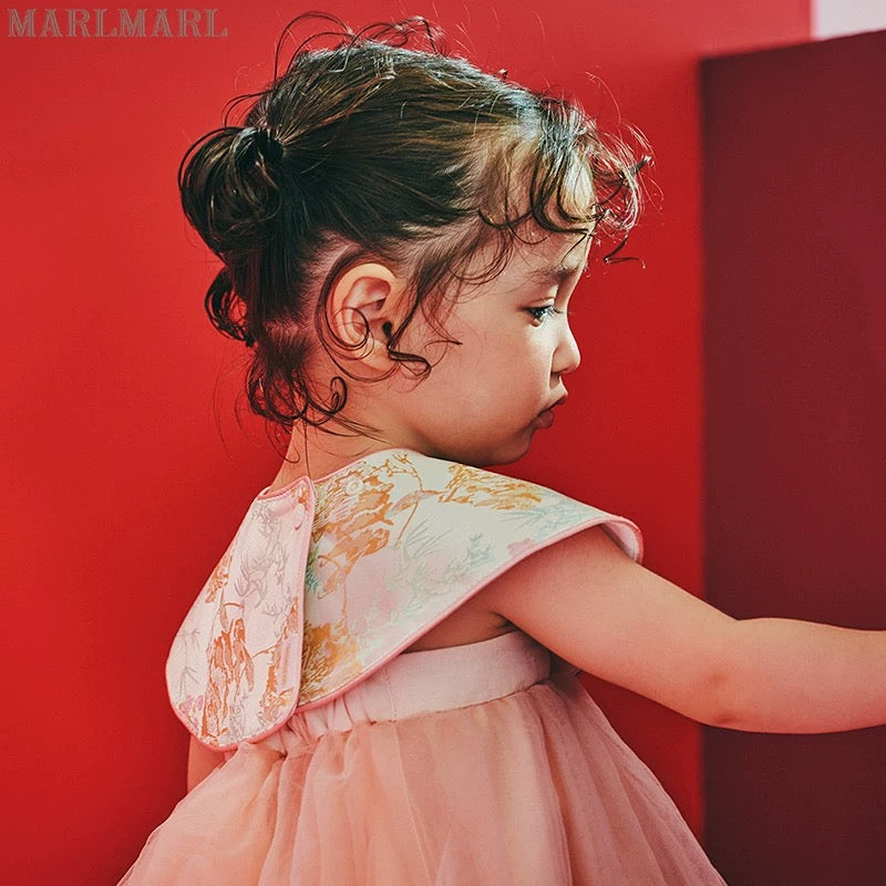 新年團圓系列限定/bib yuan 06 鎏金粉嬰兒口水巾