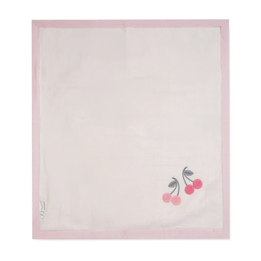 「🇨🇭Elly+lune」Nova Baby Blanket - Cherries 80X90CM
