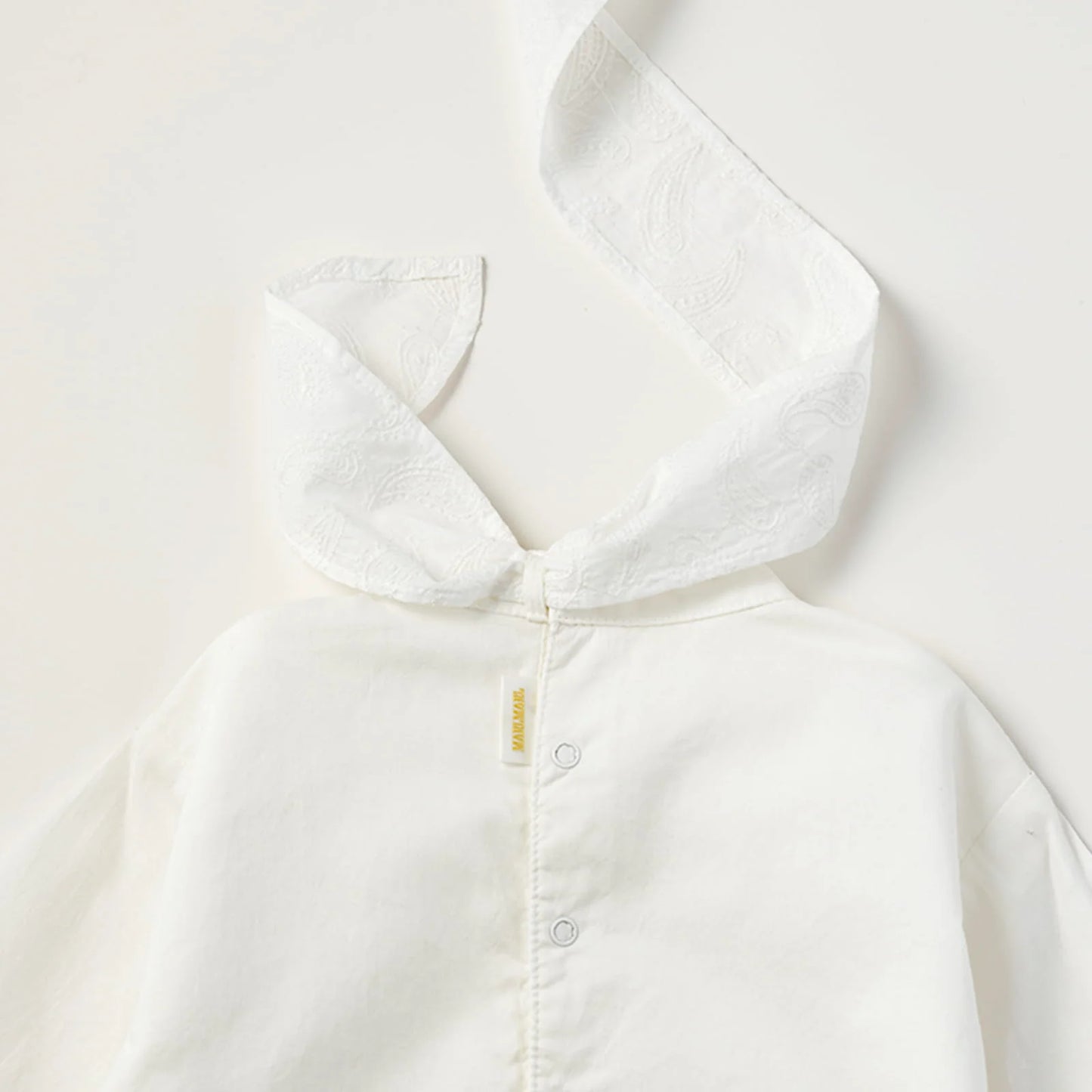 bodysuits 5 scarf white白色立領式圍巾包屁衣