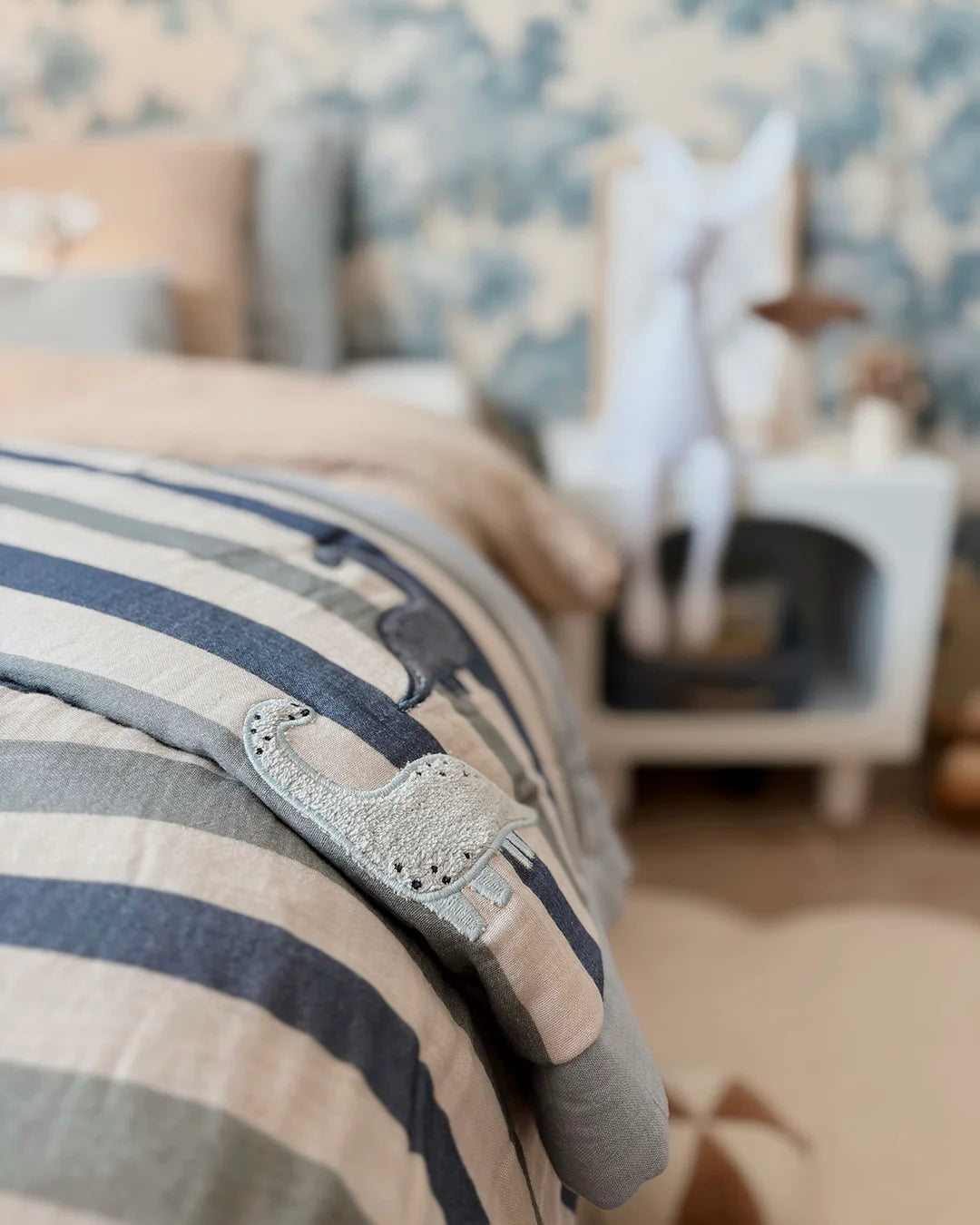 「🇨🇭Elly+lune」Nova Blanket L - Dino Stripe 130x160cm