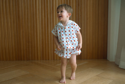 2026新色/PLAYWEAR paddle rompers block blue耐濕耐髒的水陸兩用連身衣