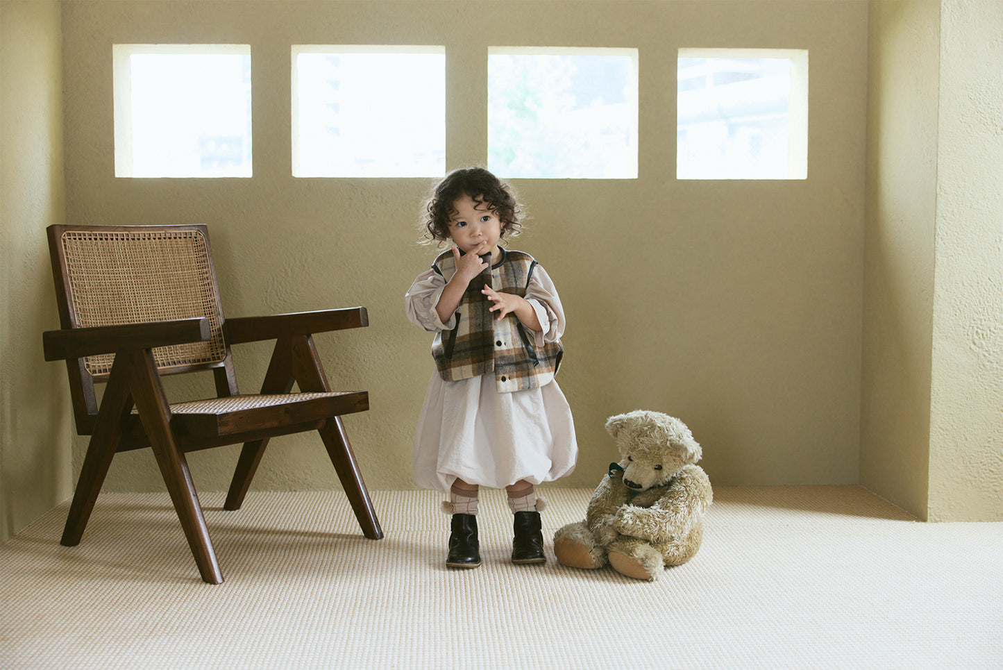 【2025AW】halb check × black雙面背心毛絨外套vest