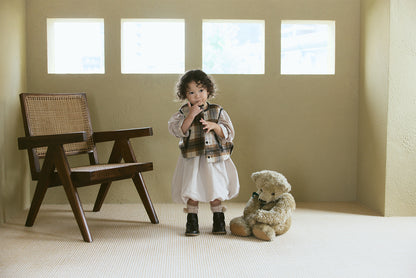 【2025AW】halb check × black雙面背心毛絨外套vest