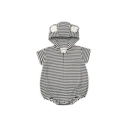 2026SS/lullaby half bear border春夏小熊家居服條紋帽子可拆卸