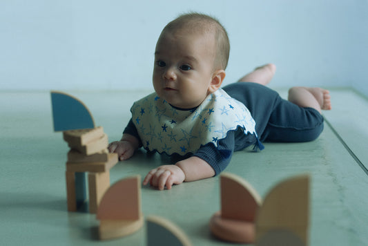 2026新品/joujou sparkle blue流蘇星星嬰兒口水巾