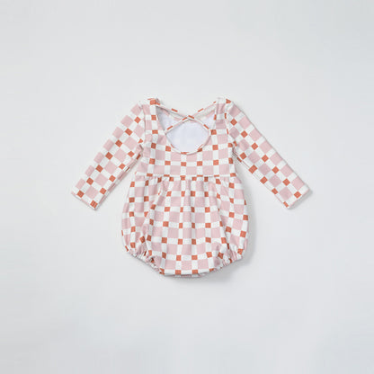 2026SS/swimwear block pink嬰童泳衣