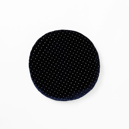 新品！MARMARL 26AW 星夜點結天鵝絨貝雷帽 orbit navy dot（深藍銀點）