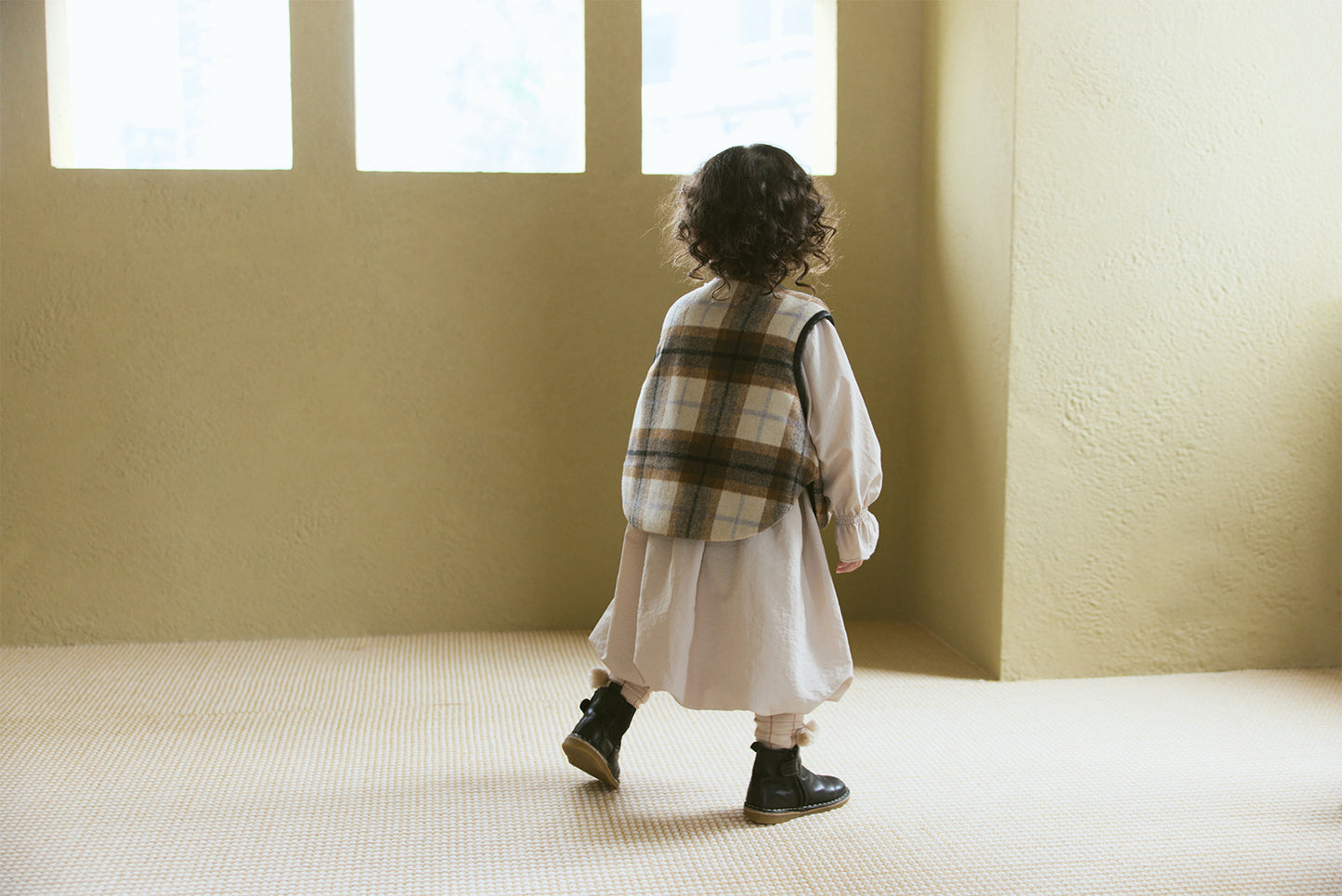 【2025AW】halb check × black雙面背心毛絨外套vest