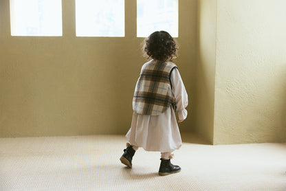 【2025AW】halb check × black雙面背心毛絨外套vest