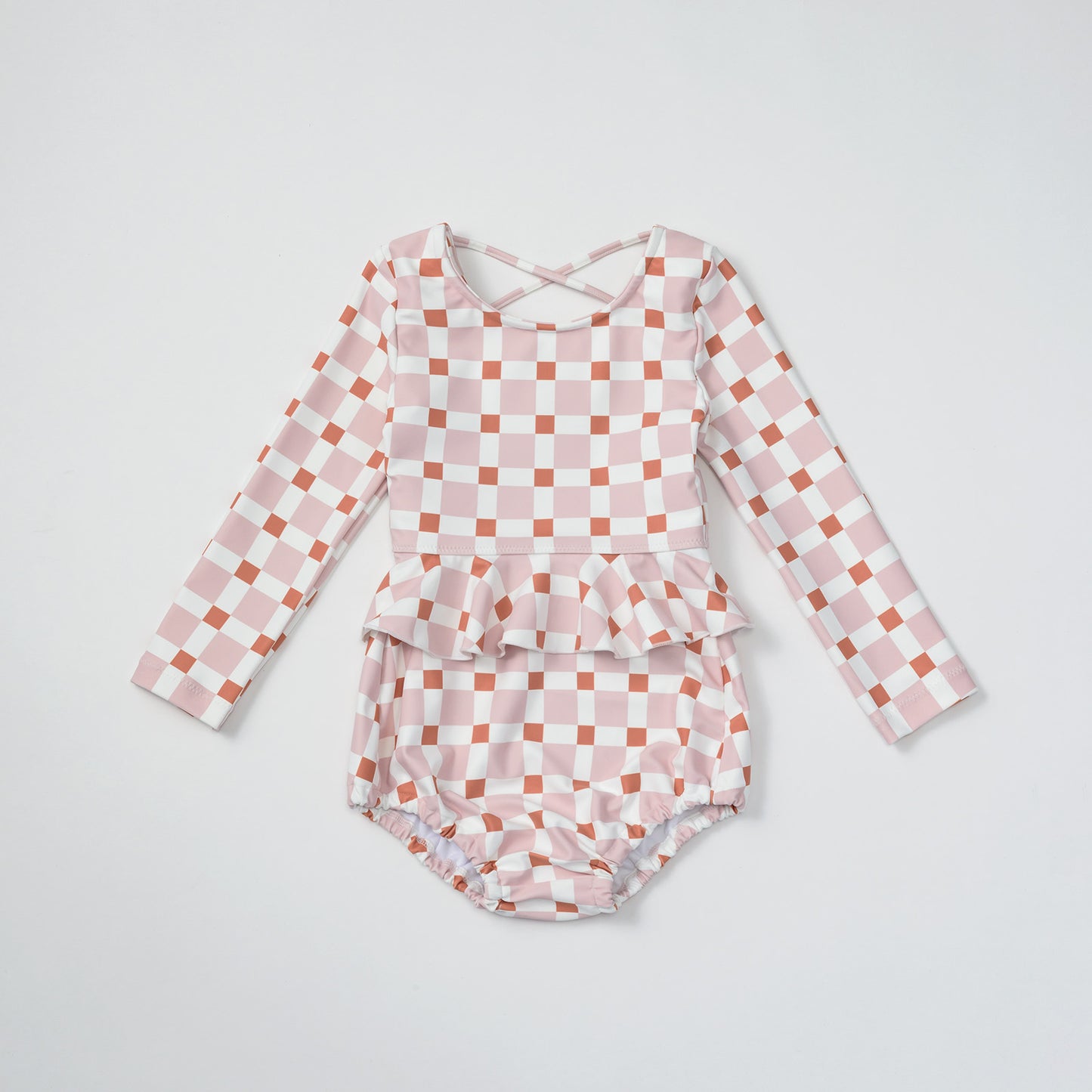 2026SS/swimwear block pink嬰童泳衣