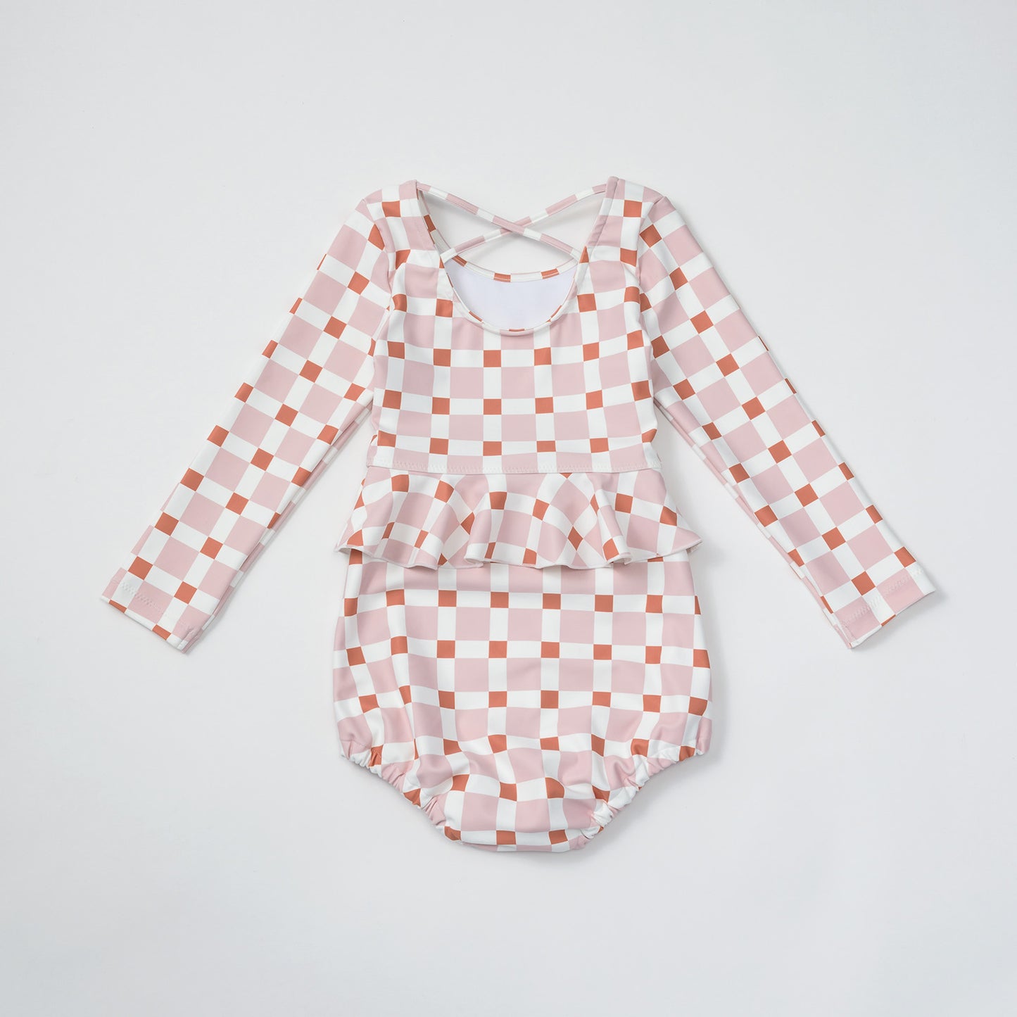 2026SS/swimwear block pink嬰童泳衣