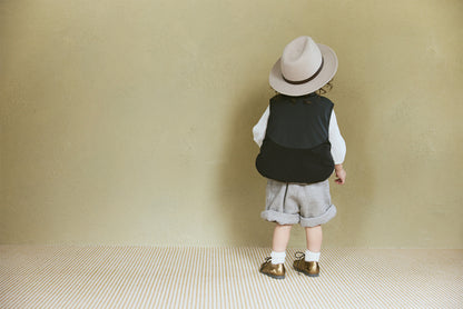 【2025AW】halb check × black雙面背心毛絨外套vest