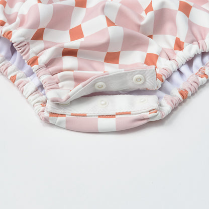 2026SS/swimwear block pink嬰童泳衣