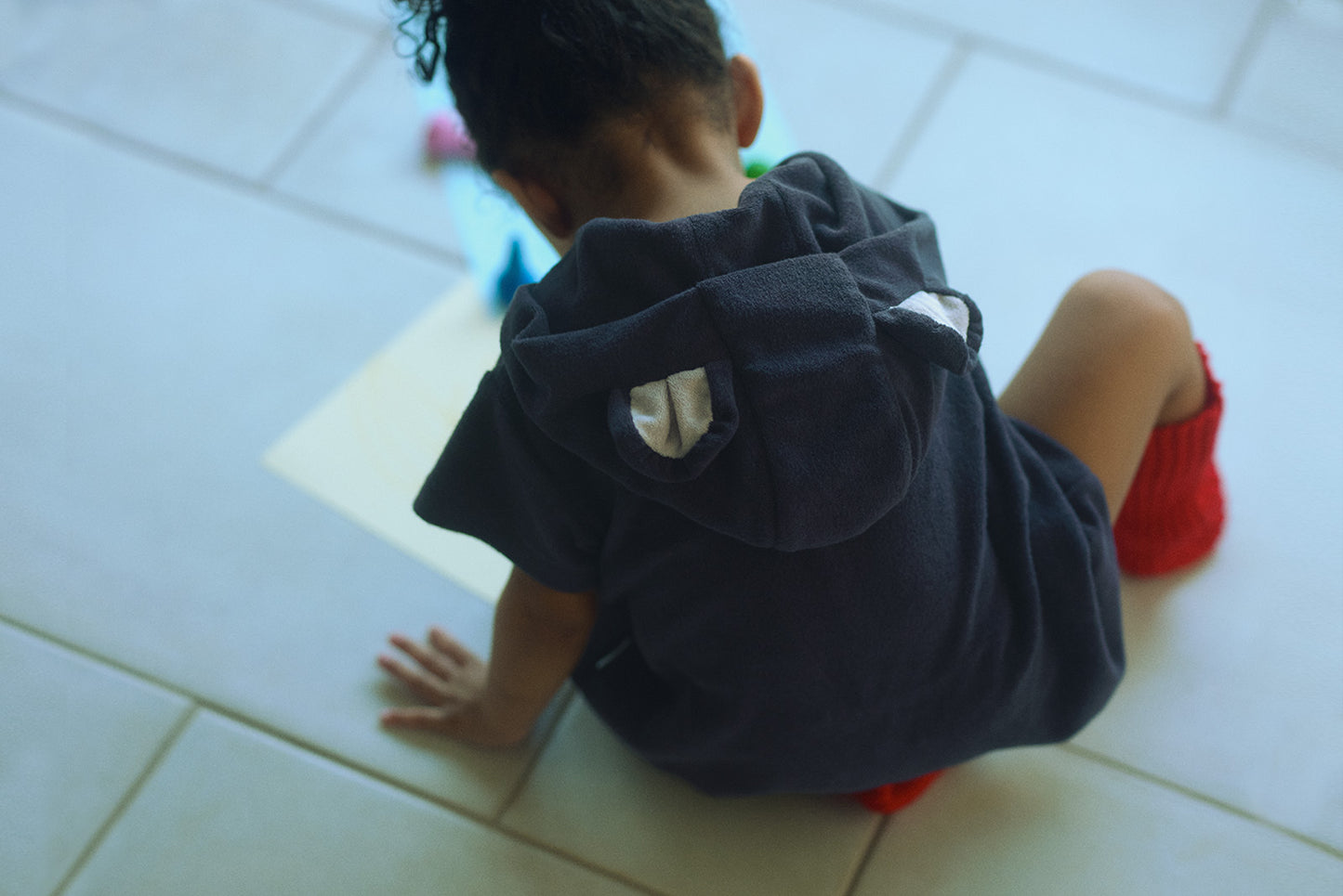 2026SS/lullaby half bear navy春夏小熊家居服深藍色帽子可拆卸