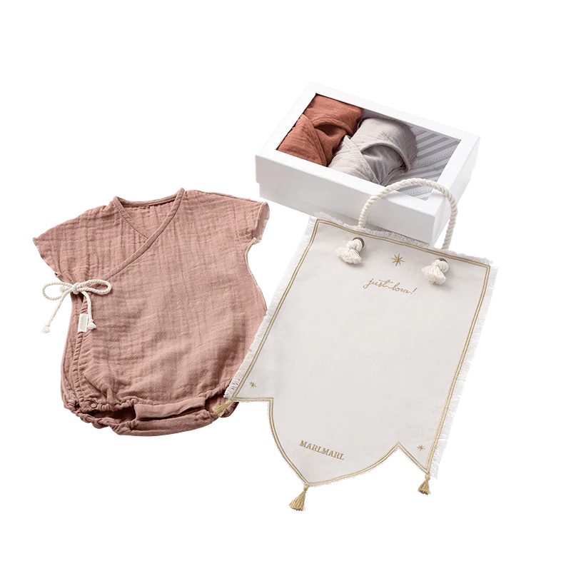 tous les jours box初生兒短袖內衣套裝組合送禮禮物2色