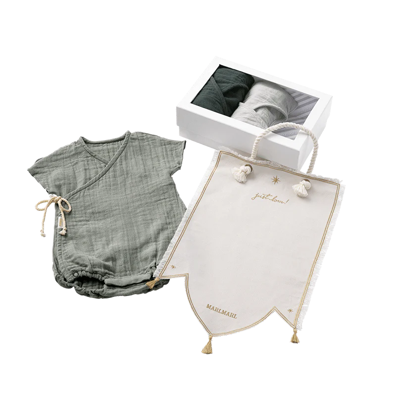 tous les jours box初生兒短袖內衣套裝組合送禮禮物2色