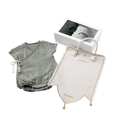 tous les jours box初生兒短袖內衣套裝組合送禮禮物2色