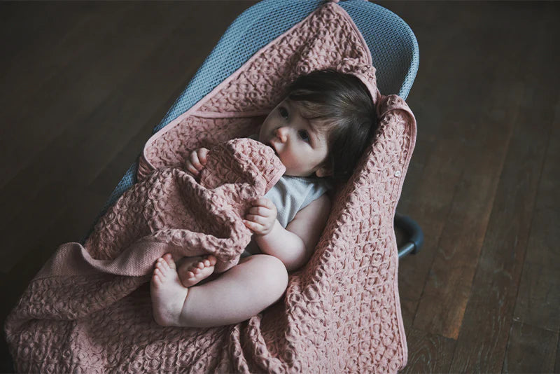 Organic hooded towel多用途華夫格毛巾毯子三色