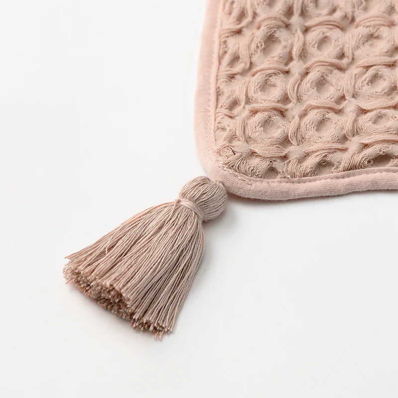 Organic hooded towel多用途華夫格毛巾毯子三色