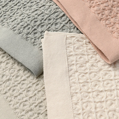 Organic hooded towel多用途華夫格毛巾毯子三色