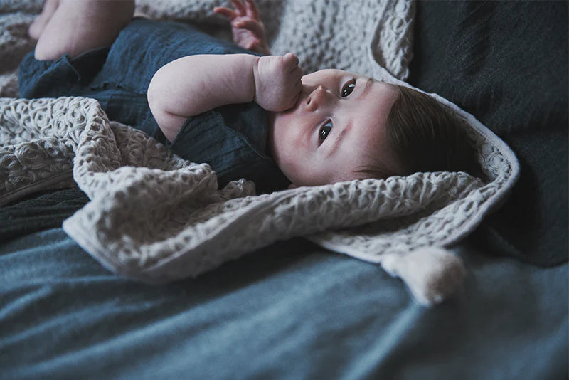 Organic hooded towel多用途華夫格毛巾毯子三色