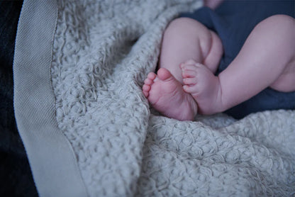 Organic hooded towel多用途華夫格毛巾毯子三色