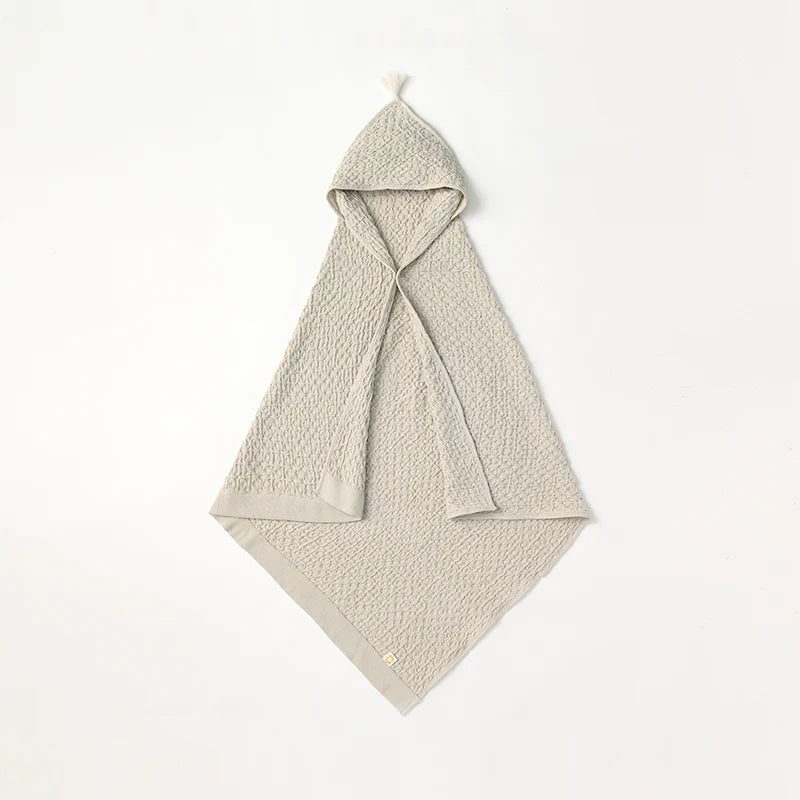 Organic hooded towel多用途華夫格毛巾毯子三色