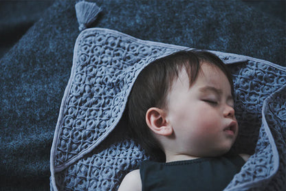 Organic hooded towel多用途華夫格毛巾毯子三色