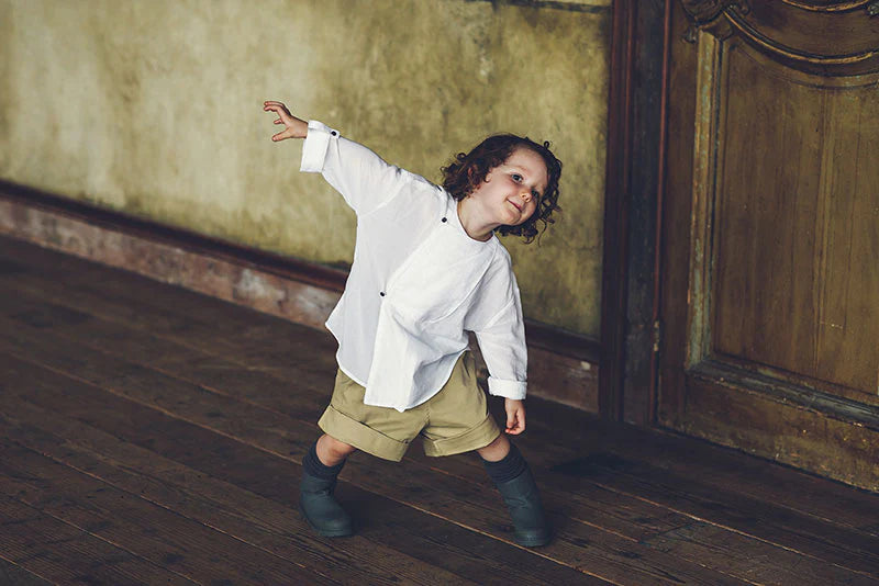 shirts 1 bosom white白色開領襯衫