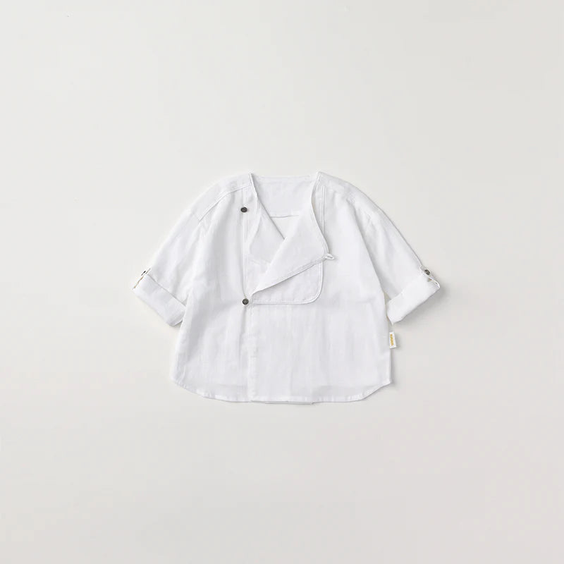 shirts 1 bosom white白色開領襯衫