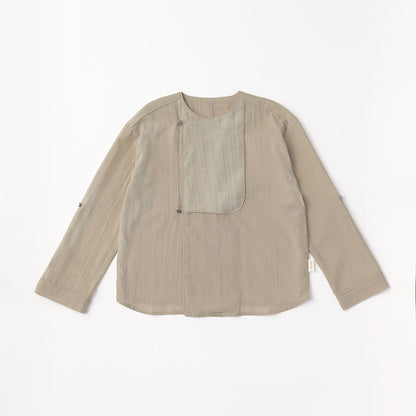 shirts 2 bosom beige開領襯衫