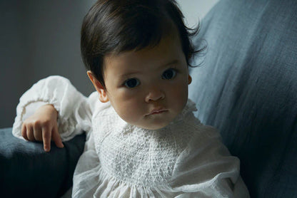 blouses 1 shirring white白色皺摺襯衫