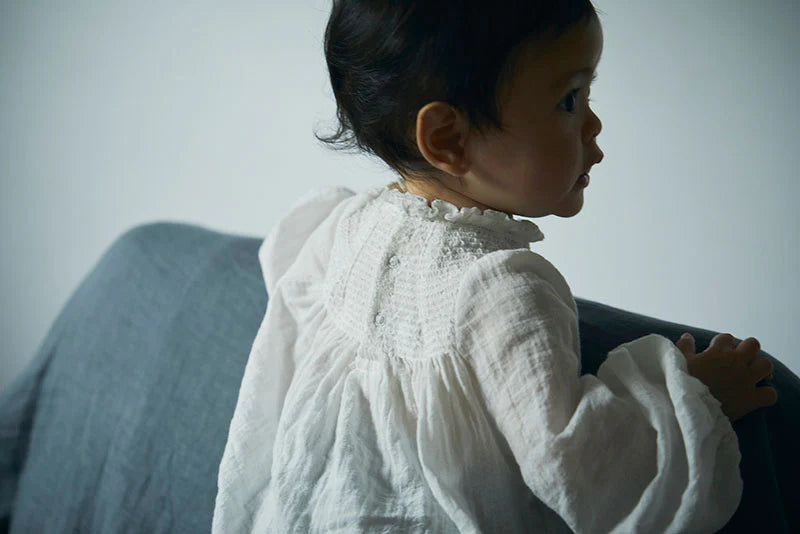 blouses 1 shirring white白色皺摺襯衫