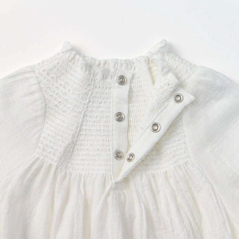 blouses 1 shirring white白色皺摺襯衫