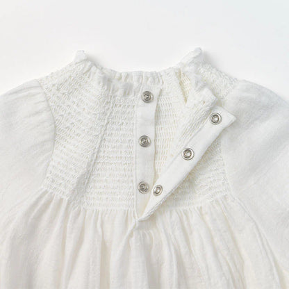 blouses 1 shirring white白色皺摺襯衫