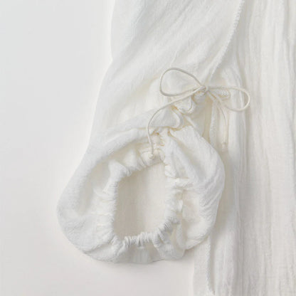 blouses 1 shirring white白色皺摺襯衫