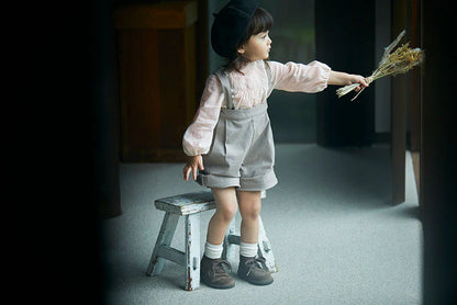 blouses 2 shirring pink粉色皺摺襯衫