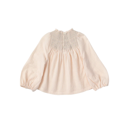 blouses 2 shirring pink粉色皺摺襯衫