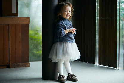 blouses 3 shirring navy深藍皺摺襯衫