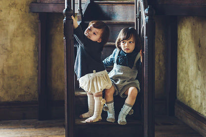 bloomers 7 iris white白色燈籠褲男女寶適用0～3歲