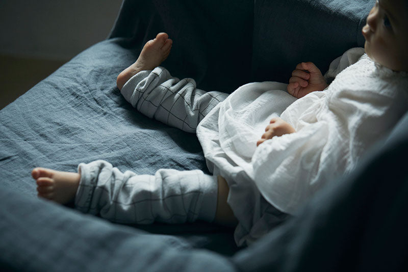 leg warmers 4 graph blue棉質保暖腿套0-2歲